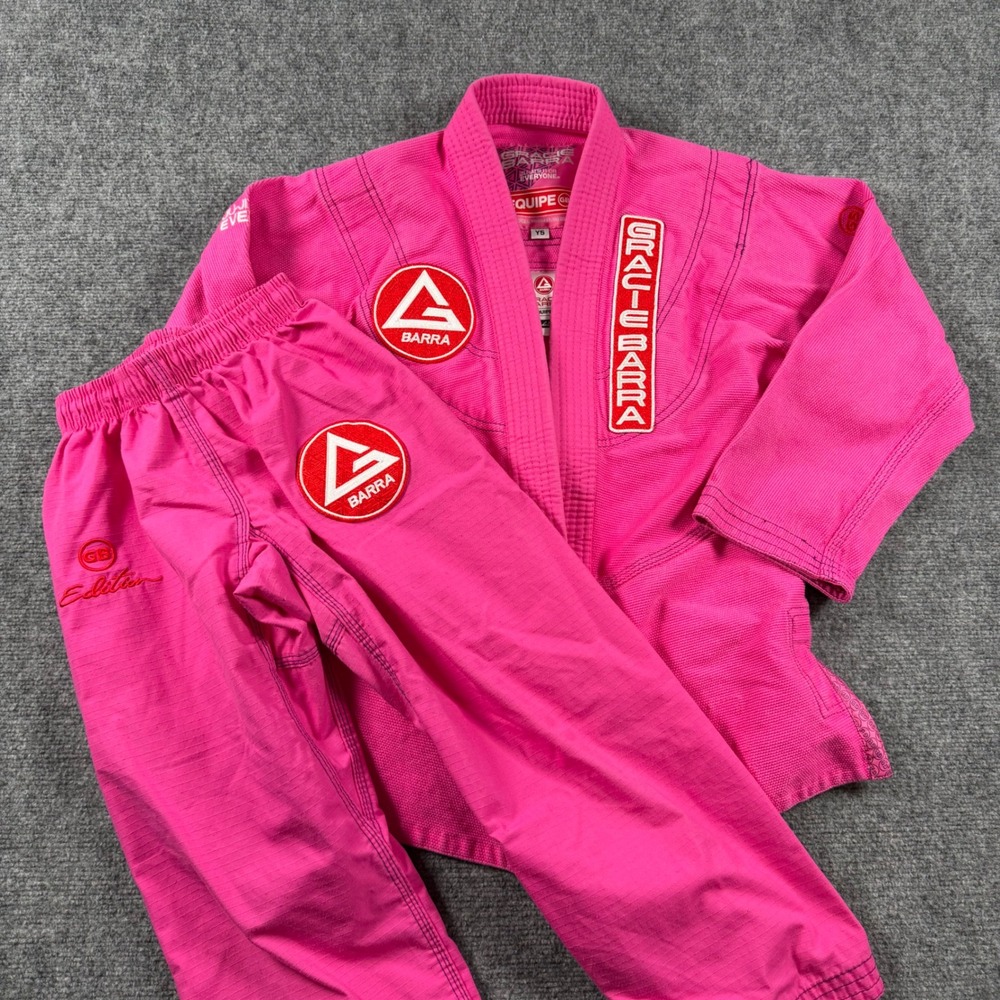 Gracie Barra Jiu Jitsu Gi Youth Y5 Pink Equipe GB Edition BJJ Uniform Set